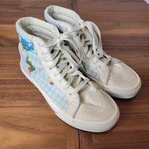 VANS Size Men's 5 WOMEN'S 6.5 High Top Sneakers Save Our Planet - World Graffiti
